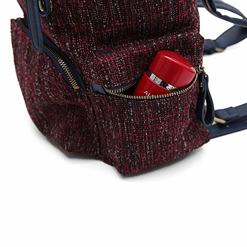 ECOSUSI Women Backpack College Travel Rucksack Vintage Casual Daypack with Drawstring for Teen
