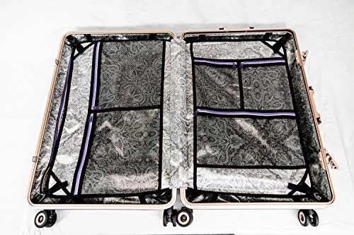 Enkloze X1 Weight Watcher Suitcase Zipperless Self Weighing Carbon Black/Rose Gold TSA Approved 100% PC Carbon (25")