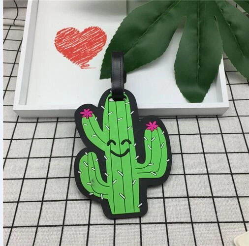 Etya Luggage Tag Silicone Cartoon Cute Fruits Food Beach Style Suitcase Tags Name Address Holder