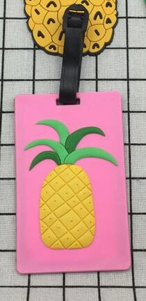 Etya Luggage Tag Silicone Cartoon Cute Fruits Food Beach Style Suitcase Tags Name Address Holder