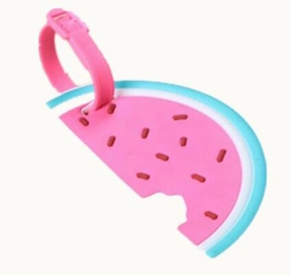 Etya Luggage Tag Silicone Cartoon Cute Fruits Food Beach Style Suitcase Tags Name Address Holder