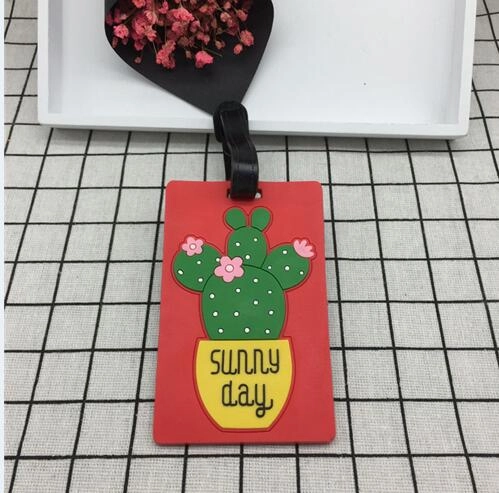 Etya Luggage Tag Silicone Cartoon Cute Fruits Food Beach Style Suitcase Tags Name Address Holder