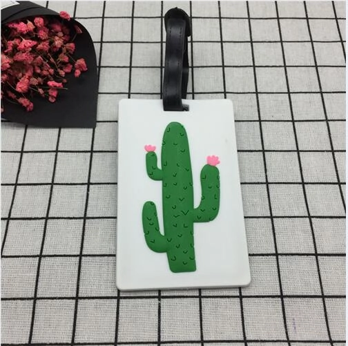 Etya Luggage Tag Silicone Cartoon Cute Fruits Food Beach Style Suitcase Tags Name Address Holder