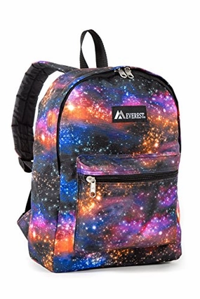 Everest Kids' Basic Pattern Backpack, Galaxy, One Size