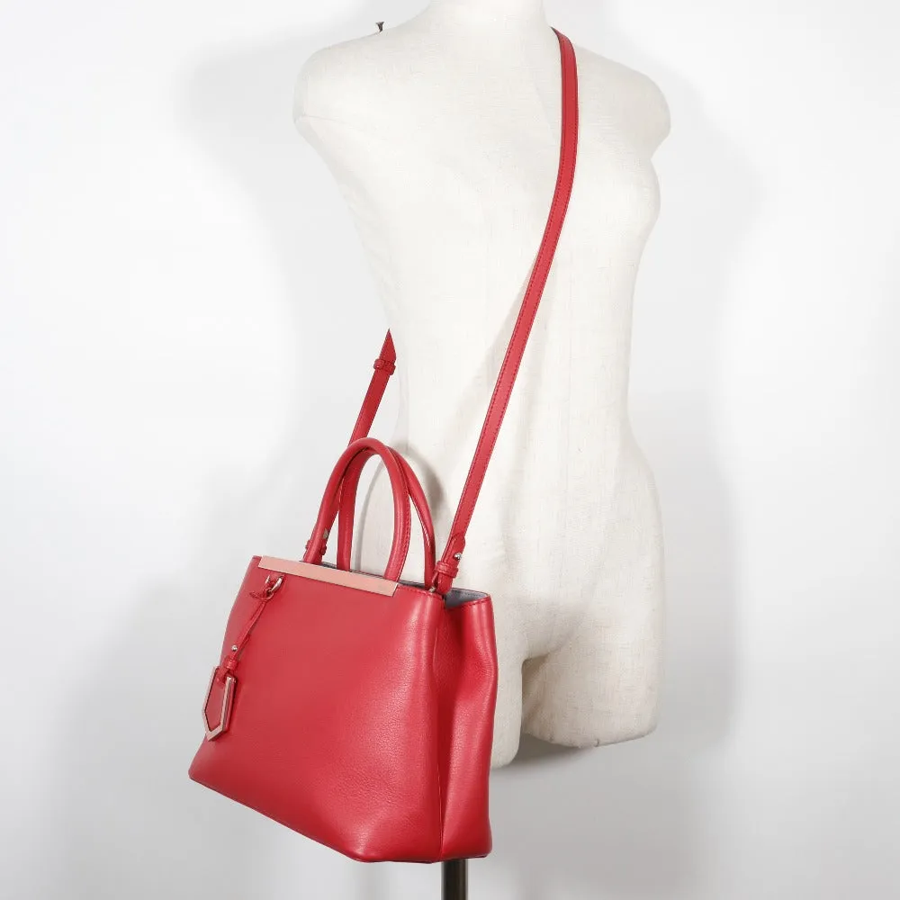 FENDI Handbag 8BH253 Calfskin Red 2WAYShoulder Petite to Jules Women Used