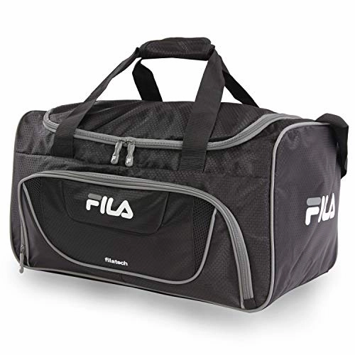 Fila Ace 2 Small Duffel Gym Sports Bag, Black/Grey One Size