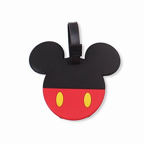 Finex Set of 4 - Mickey Mouse Minnie Mouse Travel Silicone Luggage Tags Bag Tag Adjustable Strap