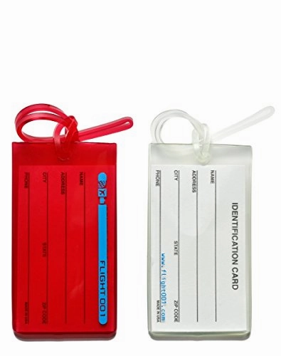 Flight 001 Luggage Tag Set, red
