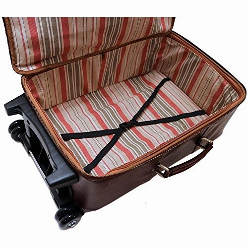 Floto Luggage Venezia Handmade Trolley Wheeled Duffle, Olive/Honey Brown, Large