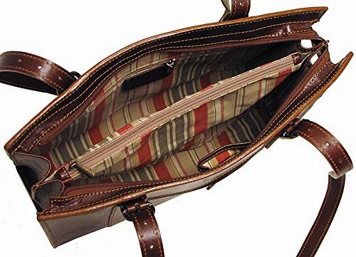Floto Roma Leather Shoulder Bag in Blue