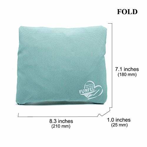 FUNFEL Travel Foldable Duffel Bag for Women & Men, Waterproof Lightweight travel Luggage bag for Sports, Gym, Vacation (-Mint Green)