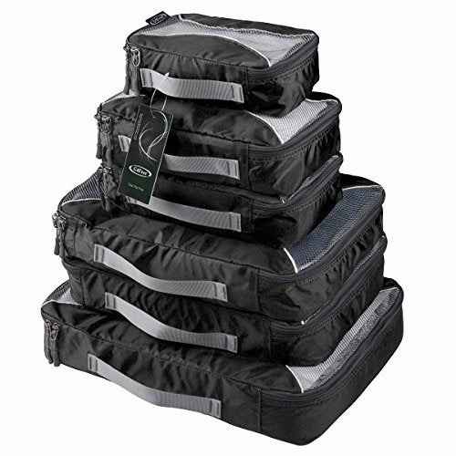 G4Free Packing Cubes 6pcs Set Travel Accessories Organizers Versatile Travel Packing Bags(Black)