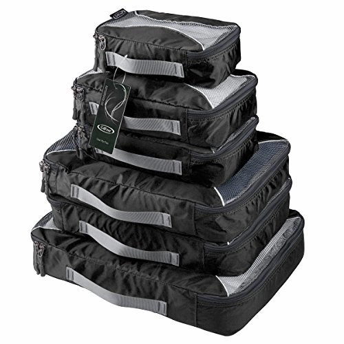 G4Free Packing Cubes 6pcs Set Travel Accessories Organizers Versatile Travel Packing Bags(Black)