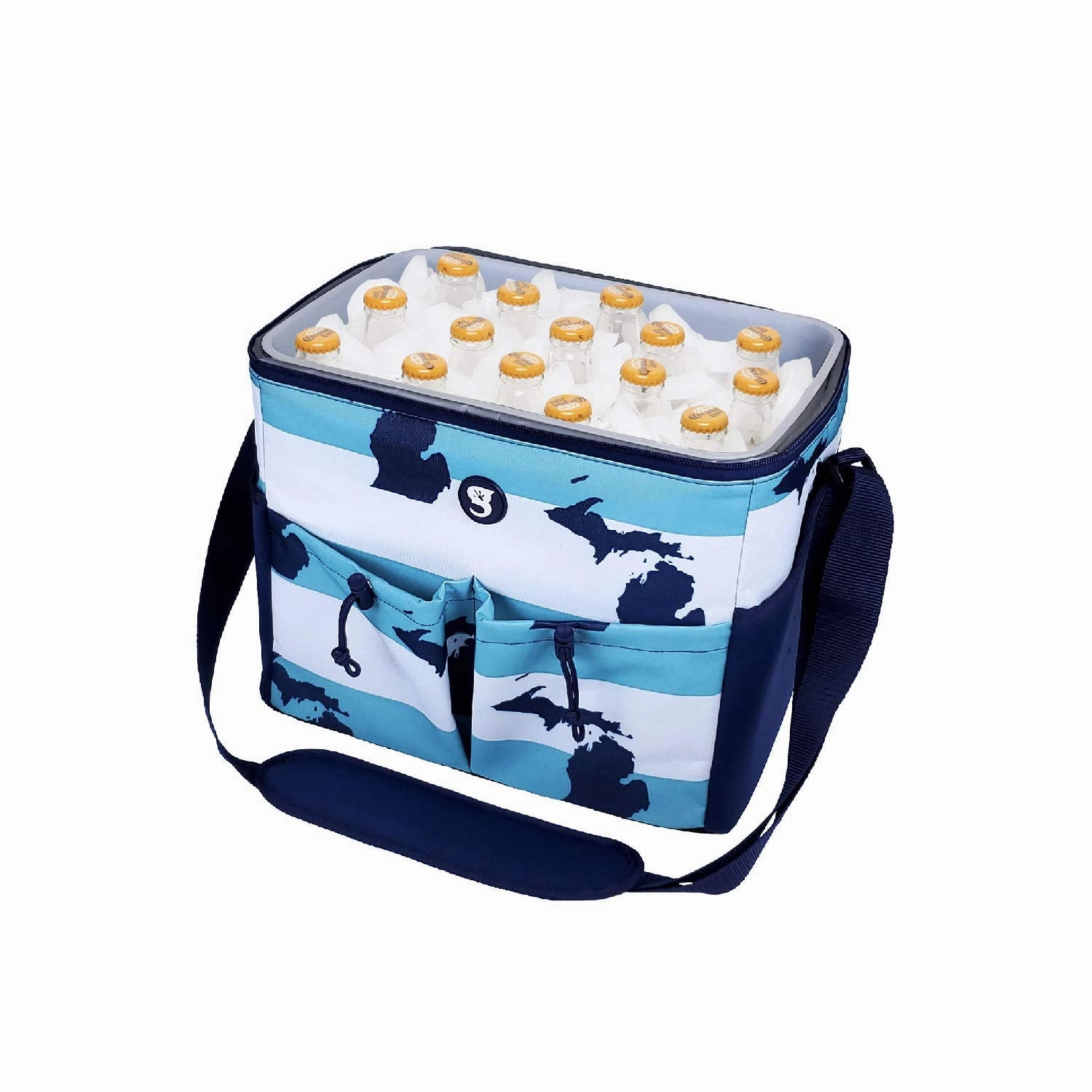 Geckobrands Large 15 bottle / 24 Can Cooler with Removable Hard Liner