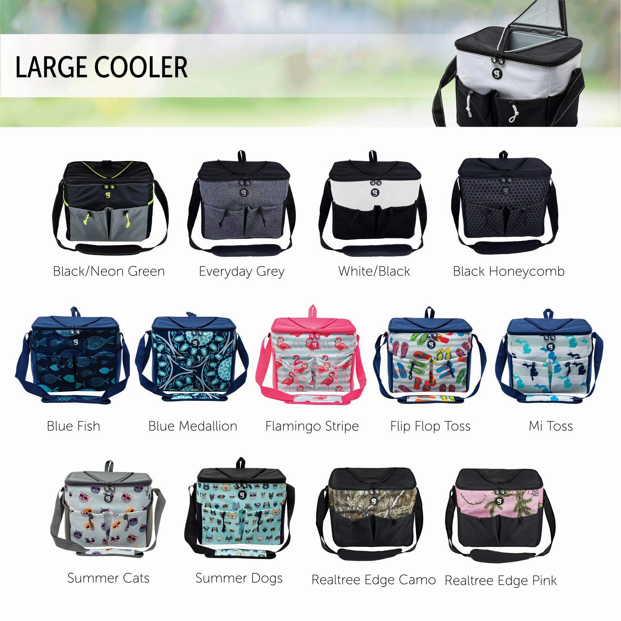 Geckobrands Large 15 bottle / 24 Can Cooler with Removable Hard Liner