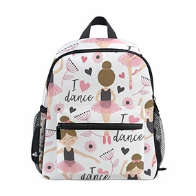 GIOVANIOR Ballerinas Ballet Girl Lightweight Travel School Backpack for Boys Girls Kids