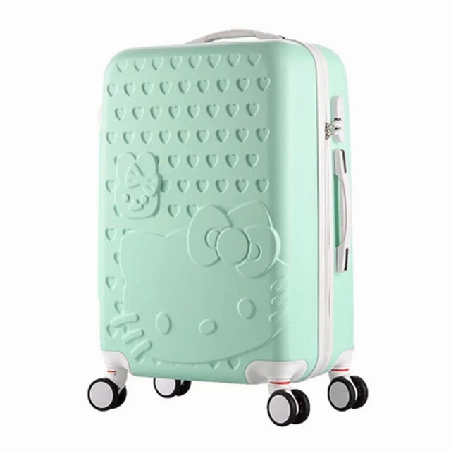 Girls Hello Kitty Suitcase Cute Luggage Set Series 20 24 Inch Child Trolley Suitcase Travel Bag