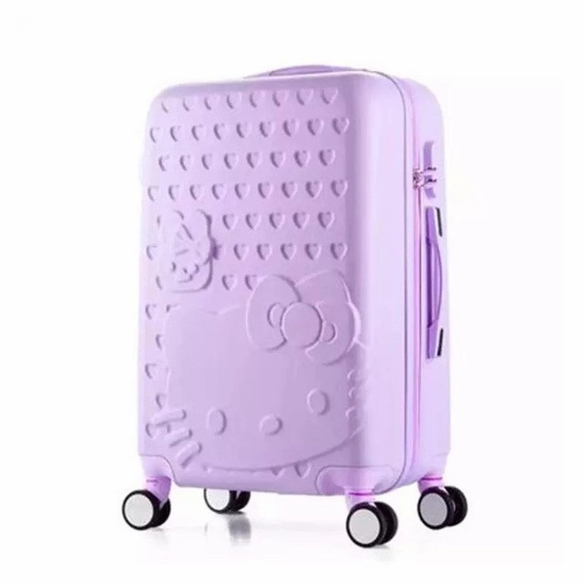 Girls Hello Kitty Suitcase Cute Luggage Set Series 20 24 Inch Child Trolley Suitcase Travel Bag
