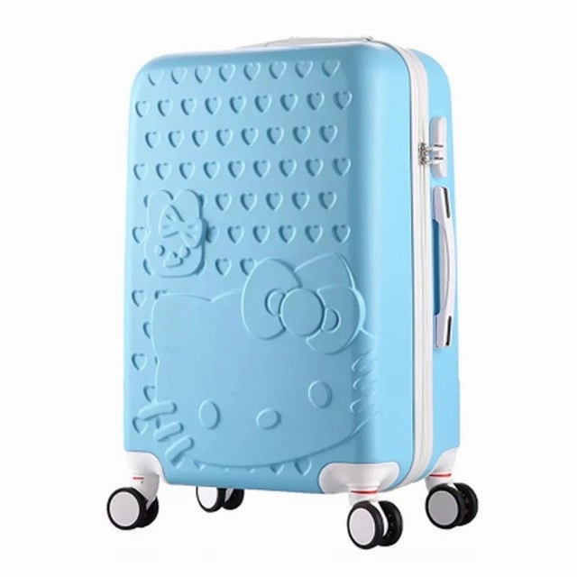 Girls Hello Kitty Suitcase Cute Luggage Set Series 20 24 Inch Child Trolley Suitcase Travel Bag
