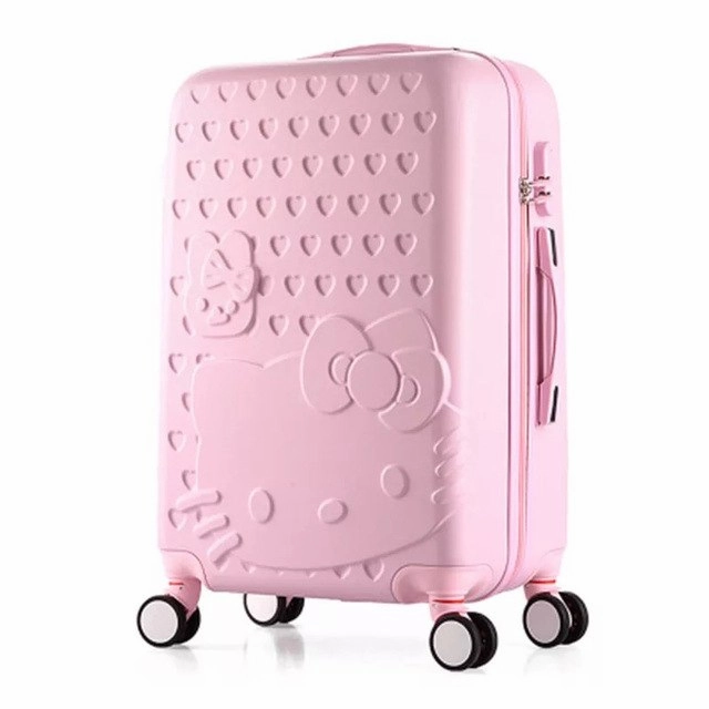 Girls Hello Kitty Suitcase Cute Luggage Set Series 20 24 Inch Child Trolley Suitcase Travel Bag