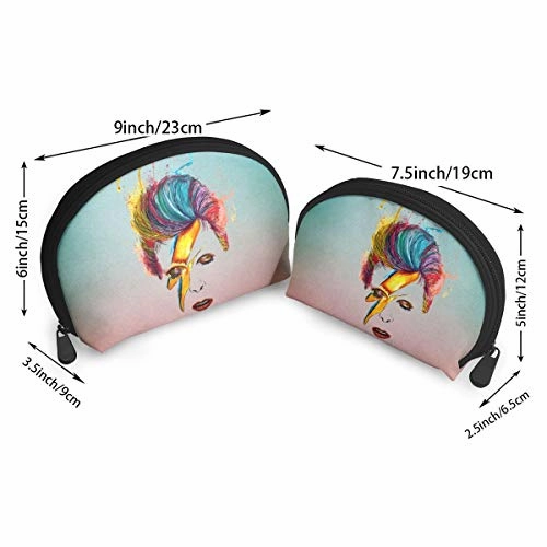 Gltiosr David Bowie Womens Shell Portable Travel Toiletry Bags Clutch Pouch Cosmetic Pouch Makeup
