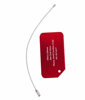 Gp Custom Luggage Tags Personalized Metal Engraved For Travel Suitcase Bag Label (Red)