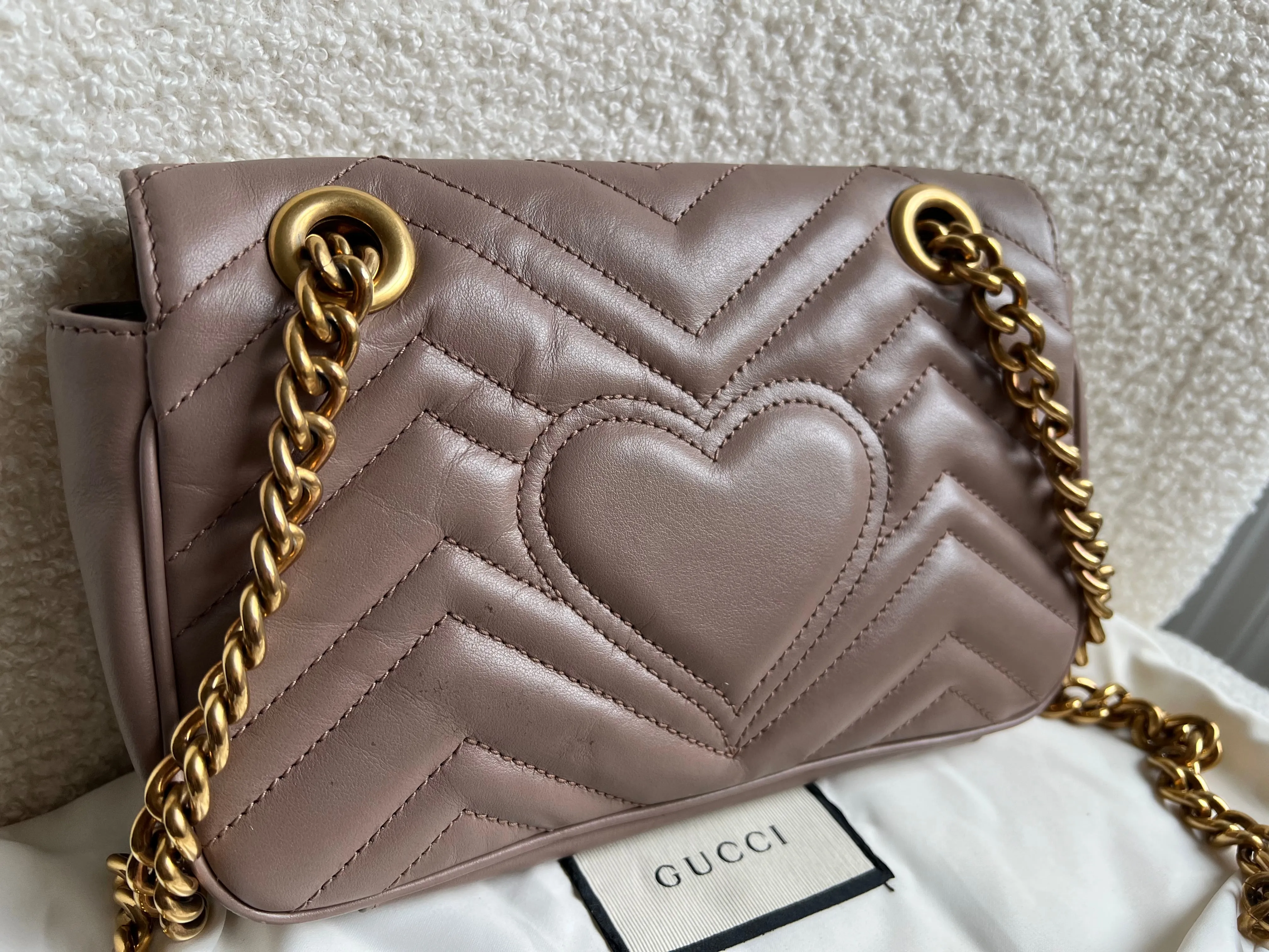 Gucci GG Dusty Pink Marmont Mini Shoulder Bag (RRP ??1,890)