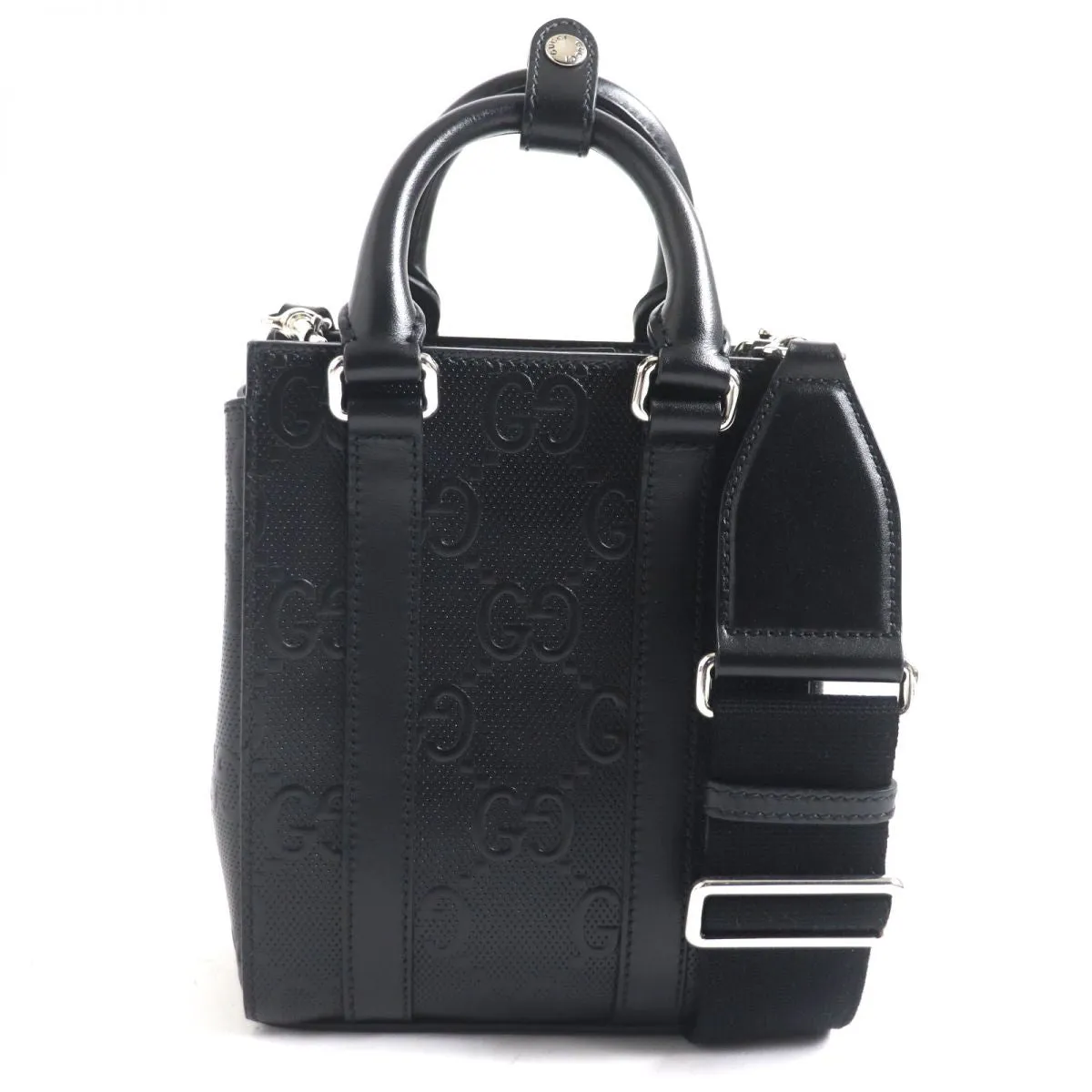 GUCCI Shoulder Bag Main: Leather black mens Used