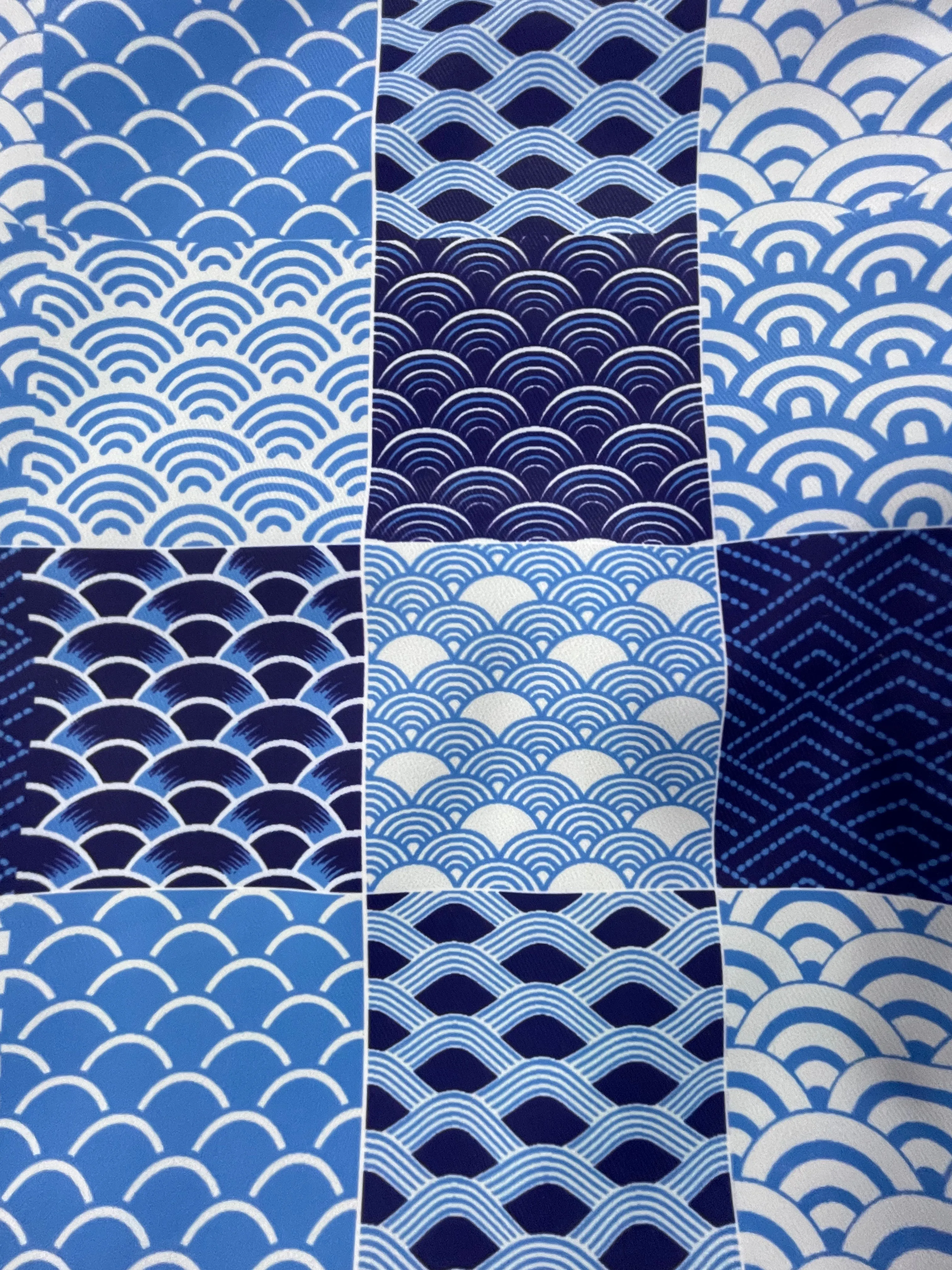 Handmade Water Resistant Racket Case (Blue checkered pattern 162)