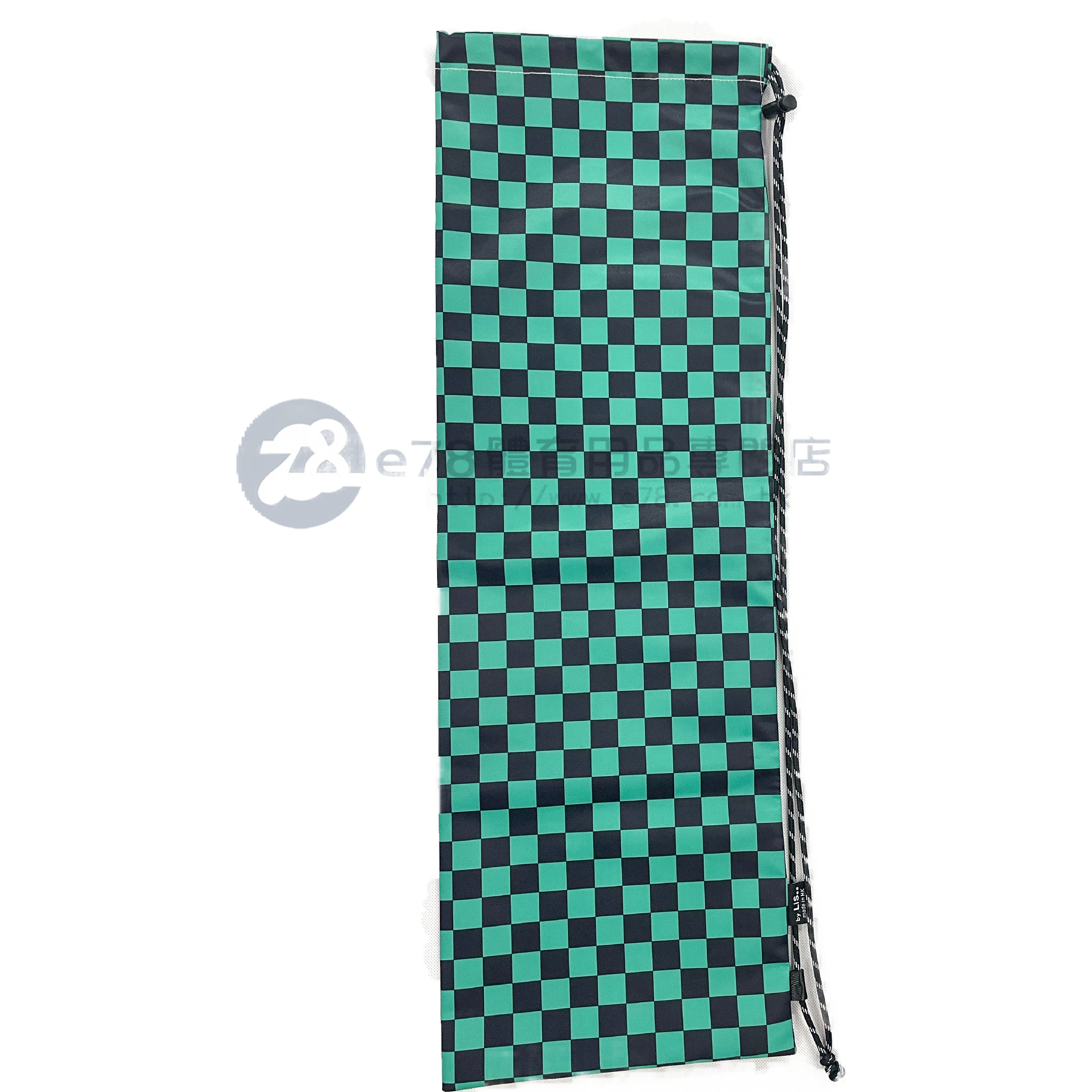 Handmade Water Resistant Racket Case (Green black grid 203??
