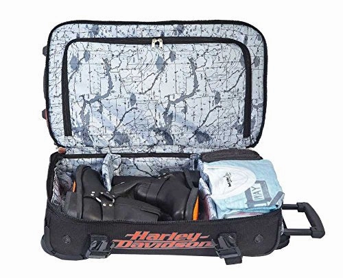 Harley-Davidson 21 inch Carry-On Duffel, Lightweight Wheeled Bag 99622-RUST/BLK
