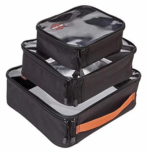 Harley-Davidson Clear Zippered Packing Cubes - Set of 3, 99663-RUST/CLEAR
