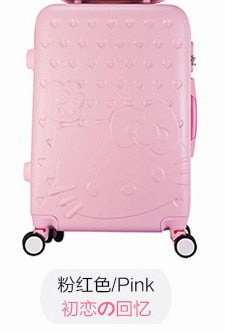 Hello Kitty Lady Luggage Suitcase Trolley Travel Bag Bag Trolley Wheels Women Luggage Wheels Travel