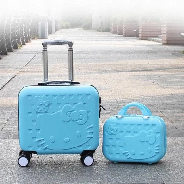 Hello Kitty Luggage Bag,Kids Lovely Suitcase Set,Children Abs Cartoon Trolley Suitcase ,Girls
