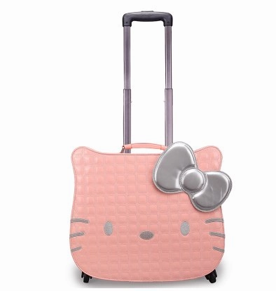 Hellokitty Universal Wheels Trolley Luggage Travel Bag Suitcase Child Luggage,18Inch Lovely