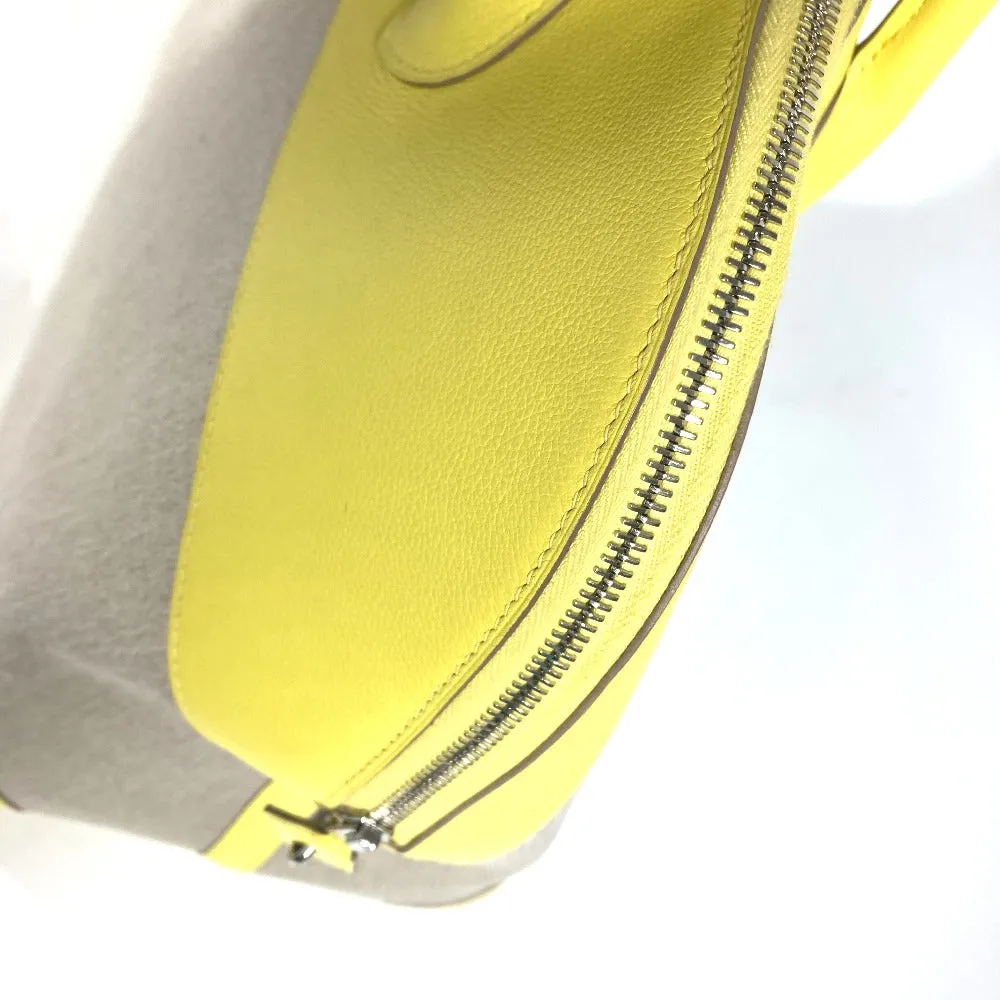 HERMES Tote Bag Swift, Toile H yellow Shoulder Bag Boston Duffel bag Bored 45 Women Used