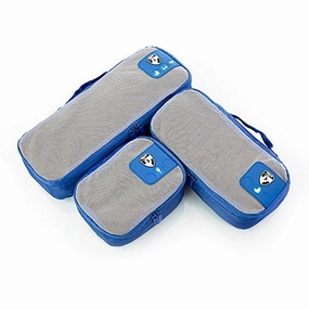 Heys PackID 3pc Slim Packing Cube Set Blue