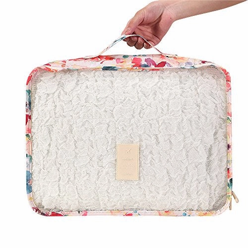 HiDay 7 Set Travel Organizer Bag System, 3 Packing Cubes   3 Pouches   1 Toiletry Organizer bag, Premium quality