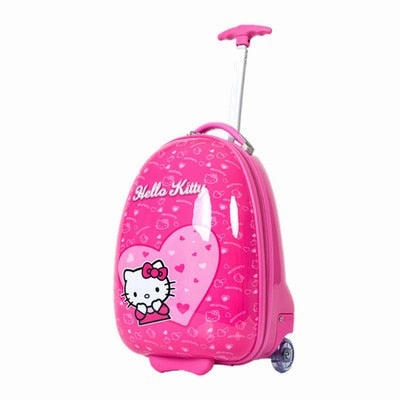 Hot Anime Girl Luggage Kids Rolling Suitcase Hello Kitty Cartoon 16/18 Inch Students Travel Trolley