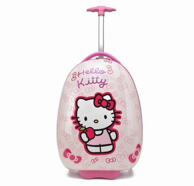 Hot Anime Girl Luggage Kids Rolling Suitcase Hello Kitty Cartoon 16/18 Inch Students Travel Trolley