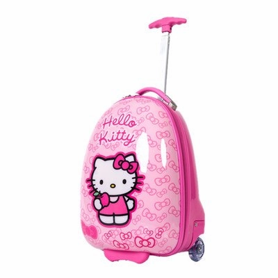 Hot Anime Girl Luggage Kids Rolling Suitcase Hello Kitty Cartoon 16/18 Inch Students Travel Trolley
