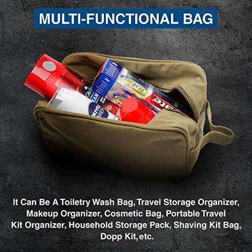IDF ISRAELI ARMY Paratrooper Wings BADGE Zahal Canvas Shower Kit Travel Toiletry Bag Case in