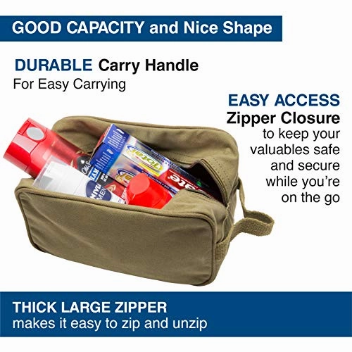 IDF ISRAELI ARMY Paratrooper Wings BADGE Zahal Canvas Shower Kit Travel Toiletry Bag Case in