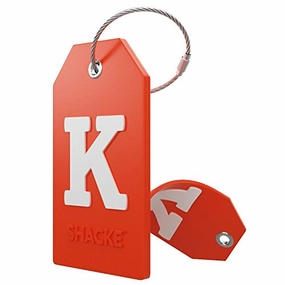 Initial Luggage Tag with Full Privacy Cover and Stainless Steel Loop  (Letter K)