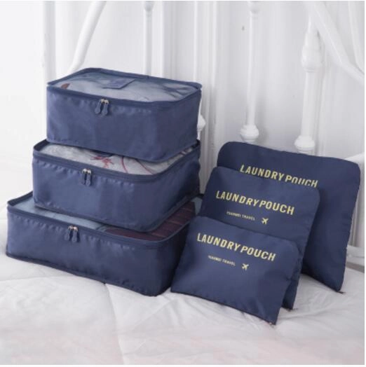Iux Nylon Packing Cube Travel Bag System Durable 6 Pieces One Set Large Capacity Of Bags Unisex