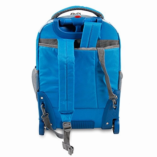 J World New York Sunday Rolling Backpack, Blue