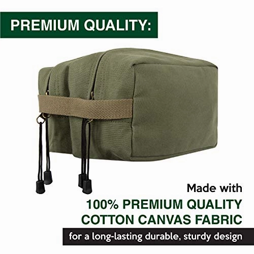 Jeep Wrangler Cat Dog Paw Prints Dual Two Compartment Toiletry Kit Olive & Black