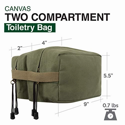 Jeep Wrangler Cat Dog Paw Prints Dual Two Compartment Toiletry Kit Olive & Black