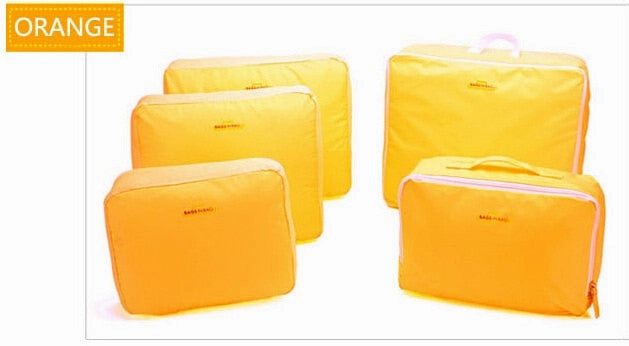 JXSLTC 5PCS/Set High Quality Oxford Cloth Travel Mesh Bag Luggage Organizer Packing Cube