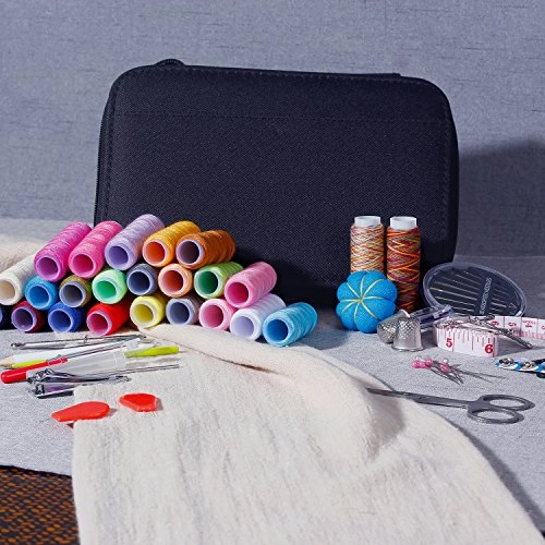 Kehome Sewing Kit With 99 Premium Sewing Accessories, Practical Mini Travel Sewing Kit With Black